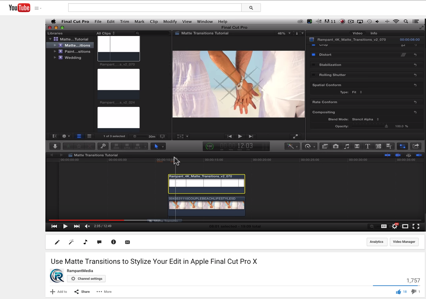 final cut pro transitions missing