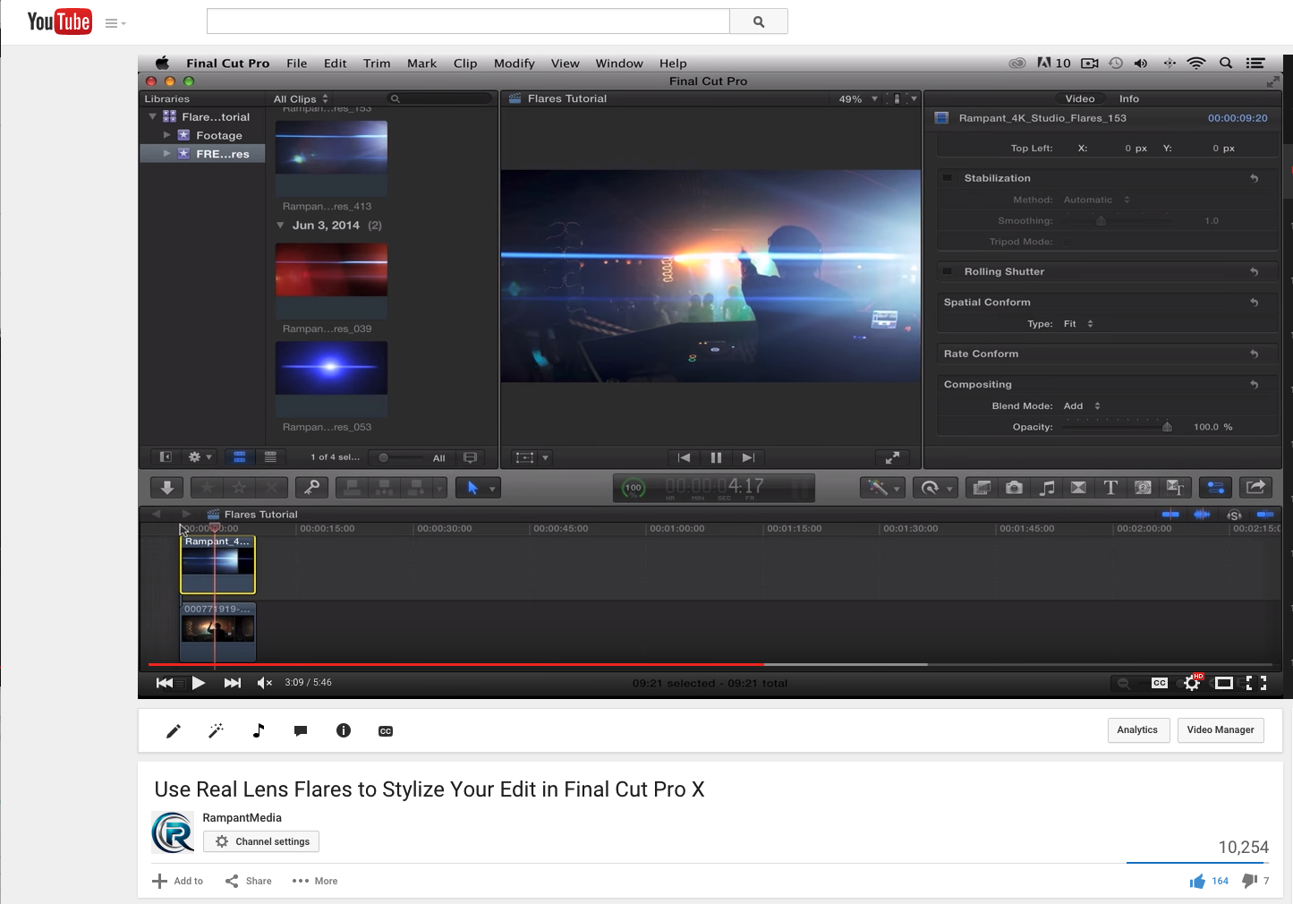 Use Real Lens Flares to Stylize Your Edit in Final Cut Pro X